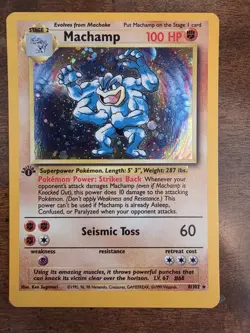 🔥RARE🔥 WOTC Pokemon Machamp 1st Edition Holo Rare Deck Exclusives 1999 - Image 1