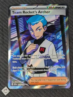 Team Rocket's Archer 223/182 - Destined Rivals Ultra Rare Pokemon TCG NM - Image 1