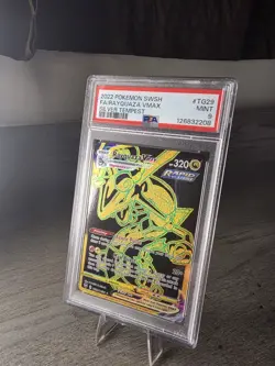 2022 POKEMON SWORD & SHIELD SILVER TEMPEST #TG29 FULL ART/RAYQUAZA VMAX PSA 9 - Image 1