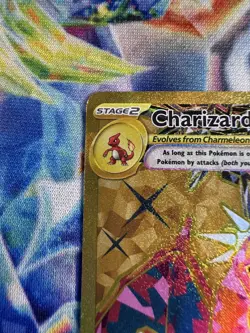 Pokemon Charizard ex 228/197 Obsidian Flames Hyper Rare Full Art GOLD Tera - Image 2