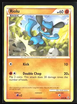 Pokemon TCG - Riolu Common Unleashed 60/95 LP - Image 1