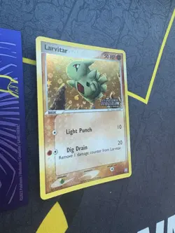 Pokemon Larvitar 63/109 Team Rocket Returns Reverse Holo Rare 010💎NM LP +💎 - Image 2