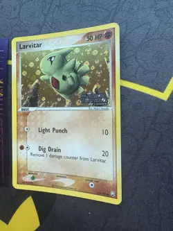 Pokemon Larvitar 63/109 Team Rocket Returns Reverse Holo Rare 010💎NM LP +💎 - Image 3