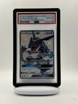 Rayquaza GX 177a Sun & Moon 2018 Full Art Holo Secret Rare PSA 10 - Image 1