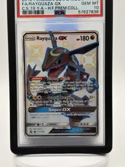 Rayquaza GX 177a Sun & Moon 2018 Full Art Holo Secret Rare PSA 10 - Image 2