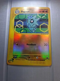 Pokemon Pupitar 90/165 Reverse Holo Expedition NM Fast Ship - Image 1
