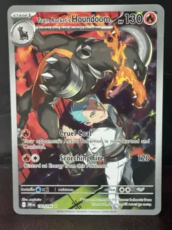 Team Rocket’s Houndoom 191/182 Pokemon TCG Sv Destined Rivals Illus Rare MINT - Image 1