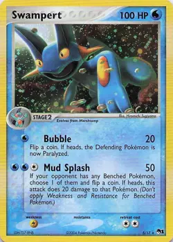 Swampert (Cosmos Holo) - 5/17 Holo Rare 2004 POP Series 1 Pokemon LP - Image 1