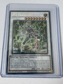 Yugioh PSY-Framelord Omega RA02-EN028 Secret Rare 1st Edition Near Mint - Image 1