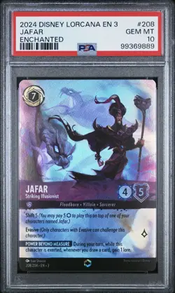 2024 DISNEY LORCANA EN 3-INTO THE INKLANDS JAFAR - STRIKING ILLUSIONIST PSA 10 - Image 1