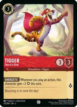 4x Tigger - One of a Kind - 127/204 - Common - Cold Foil NM-Mint Disney Lorcana: - Image 1