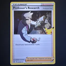 Professors Research Holo Rare Pokemon Card 023/025 Celebrations Series - Image 1