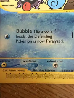 Pokemon Horsea Card Common #84 of 147 Card is in Near Mint Condition - Image 3