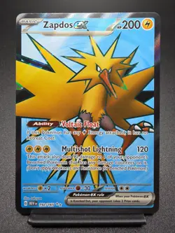 Zapdos ex 192/165 Full Art Pokemon Scarlet And Violet 151 Card - Image 1
