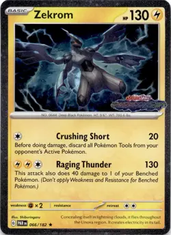 Zekrom (Paradox Rift Stamped) Rare Miscellaneous Cards & Products 066/182 NM - Image 1