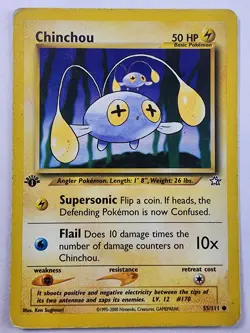 Chinchou 55/111 1st Edition Neo Genesis Pokemon TCG WOTC Vintage - Image 1