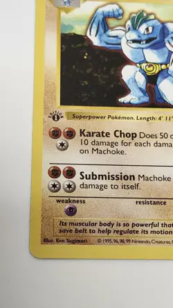 Pokemon WOTC Base 1st Edition Machoke Shadowless 35/102 - Image 3