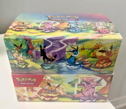 Pokemon Prismatic Evolutions Mini Tin Display Box 8 Mini Tins FACTORY SEALED - Image 1