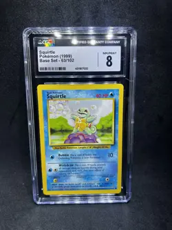 1999 Pokemon Base Set Bulbasaur, Charmander, Squirtle CGC 9 / 8 - Image 3