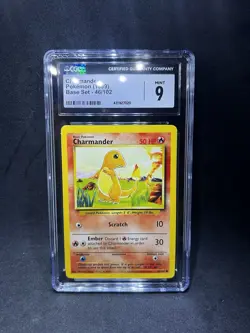 1999 Pokemon Base Set Bulbasaur, Charmander, Squirtle CGC 9 / 8 - Image 5