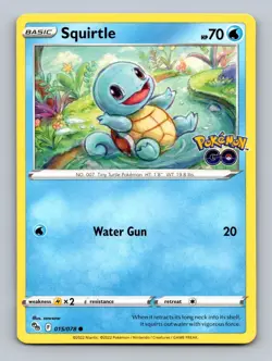 Squirtle 015/078 Common Pokemon GO Pokemon Lightly Played - Image 1