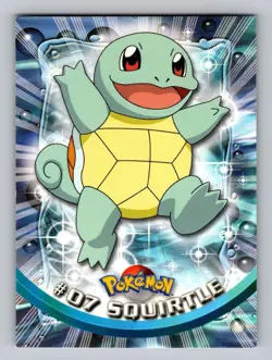 Squirtle #7 Topps Trading Cards Series 1 Pokemon Near Mint Red Logo - Image 1