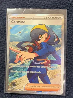 Pokemon Carmine 204/167 Twilight Masquerade Full Art Holo Ultra Rare Near Mint - Image 1