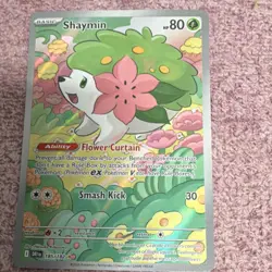 Pokemon Shaymin Full Art Holo Illustration Rare DRI 185/182 80 HP English 2025 - Image 1