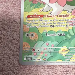 Pokemon Shaymin Full Art Holo Illustration Rare DRI 185/182 80 HP English 2025 - Image 2