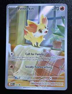 Pokemon Fennekin 080 Prismatic Evolutions Holo Common Basic 70 HP 2026 - Image 1