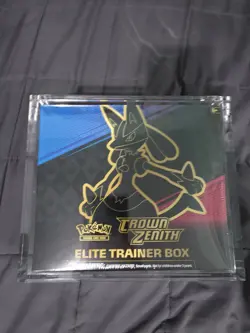 Pokemon TCG: Crown Zenith Elite Trainer Box Sealed- In Acrylic Case 820650851476 - Image 1