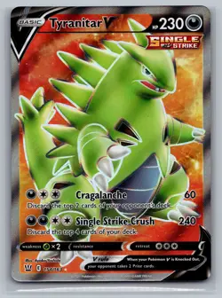 Tyranitar V (Full Art) SWSH05: Battle Styles #154/163 Ultra Rare Holo Pokemon - Image 1