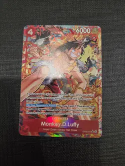 OP16-015 Monkey.D.Luffy Super Rare Alt Art Foil Card - One Piece Time of Battle - Image 1