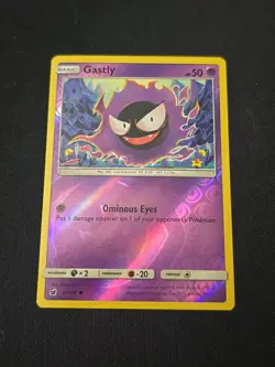 Gastly 36/111 Sun & Moon Crimson Invasion Reverse Holo Pokemon TCG 2017 NM - Image 1