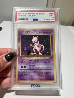 1996 POKEMON BASE SET JAPANESE #150 MEWTWO-HOLO PSA 9 - Image 2