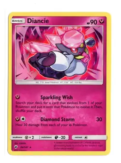 Diancie 94/147 Holo Rare Holo SM - Burning Shadows Pokemon NM - Image 1