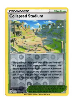 Collapsed Stadium 137/172 Uncommon Reverse Holo Brilliant Stars Pokemon LP - Image 1