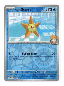 Misty's Staryu 046/180 Common Reverse Holo SV10: Destined Rivals Pokemon NM - Image 1