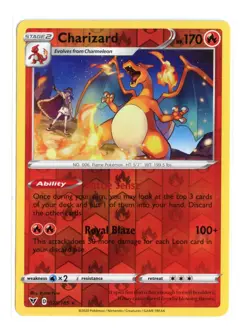 Charizard 025/185 Rare Reverse Holo SWSH04: Vivid Voltage Pokemon NM - Image 1