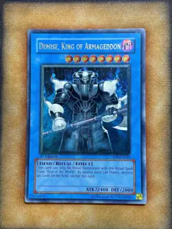 Yugioh Demise, King of Armageddon SOI-EN035 Ultimate Rare 1st Ed LP - Image 1