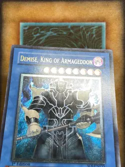 Yugioh Demise, King of Armageddon SOI-EN035 Ultimate Rare 1st Ed LP - Image 2