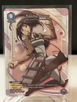 Union Arena Attack On Titan Sasha Braus U* UE10BT/AOT-1-017 NM - Image 1