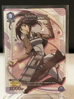 Union Arena Attack On Titan Sasha Braus U* UE10BT/AOT-1-017 NM - Image 2
