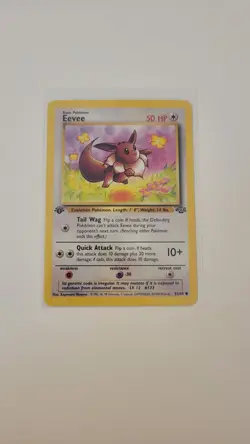 Pokemon Eevee TCG Jungle 1st Edition Common Card 51/64 NM Fast Ship - Image 1