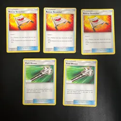 Pokemon Card Lot: Two Field Blower 125/145 + Three Rescue Stretcher 130 / 145 - Image 1
