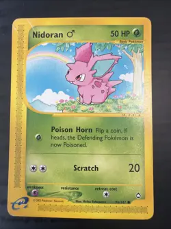 Pokemon Nidoran TCG Male Aquapolis Card 96/147 Regular Common - Image 1
