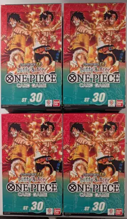 LOT OF 4 DECKS Bandai One Piece Card Game Starter Deck EX Luffy & Ace ST-30 - Image 1