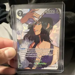 Bandai Ms. All Sunday OP14-084 SP Alt Art Foil Character Card 8000 Power English - Image 1