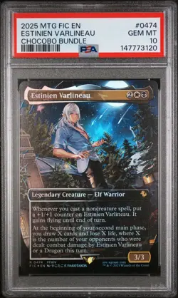 2025 MTG FINAL FANTASY COMMANDER CHOCOBO BUNDLE #0474 ESTINIEN VARLINEAU PSA 10 - Image 1