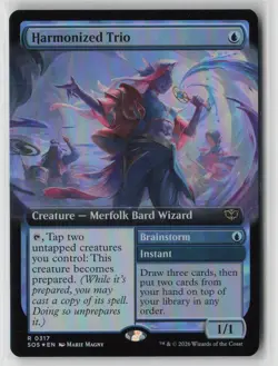 Harmonized Trio (Extended Art) 317 Rare Secrets of Strixhaven Foil Near Mint - Image 1